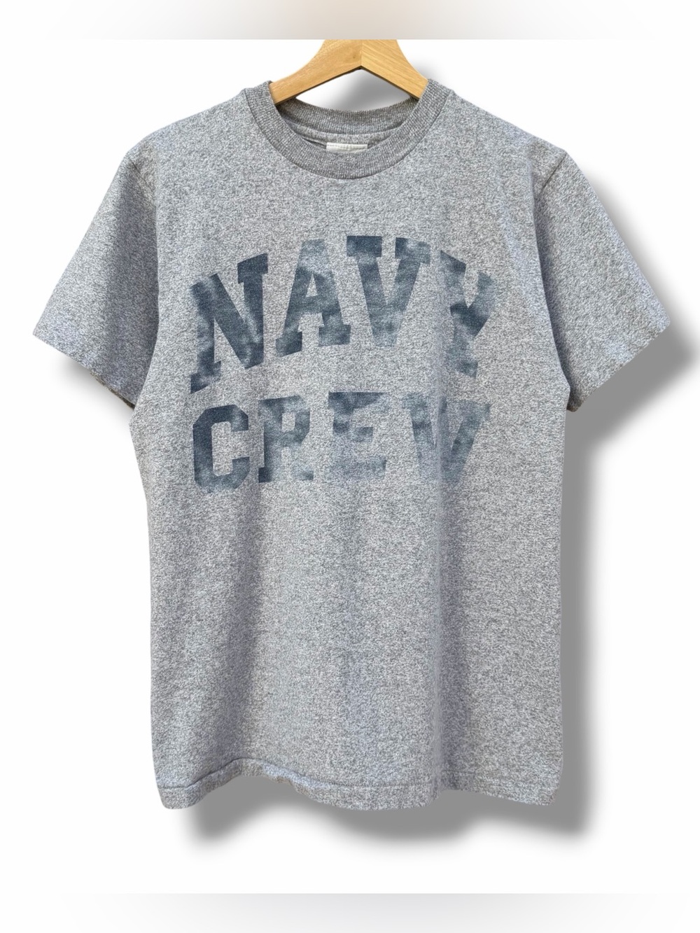 Vintage 90s US Navy Crew T-Shirt Gray Size Small Naval Academy Gift Shop